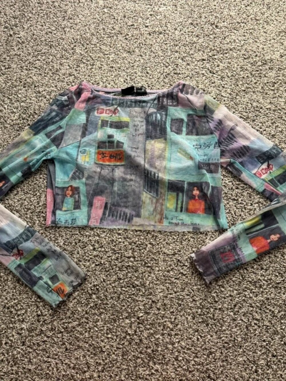 Sheer crop top size small
